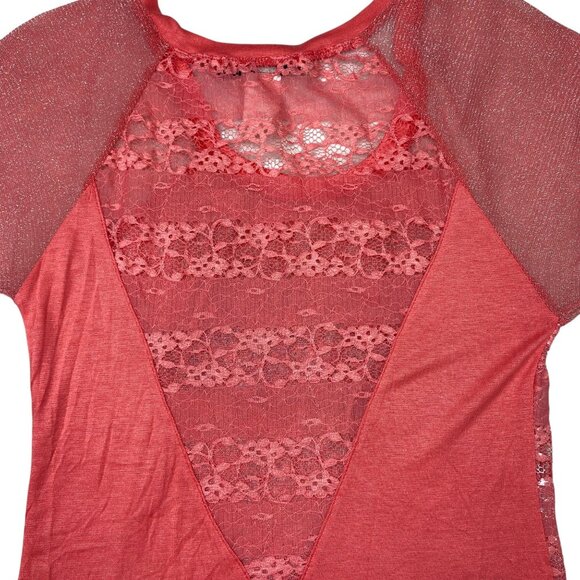 Angels Diamonds Tunic Top Womens S Red Whimsi Goth Indie Sleaze Soft Girl Glam - Picture 5 of 16
